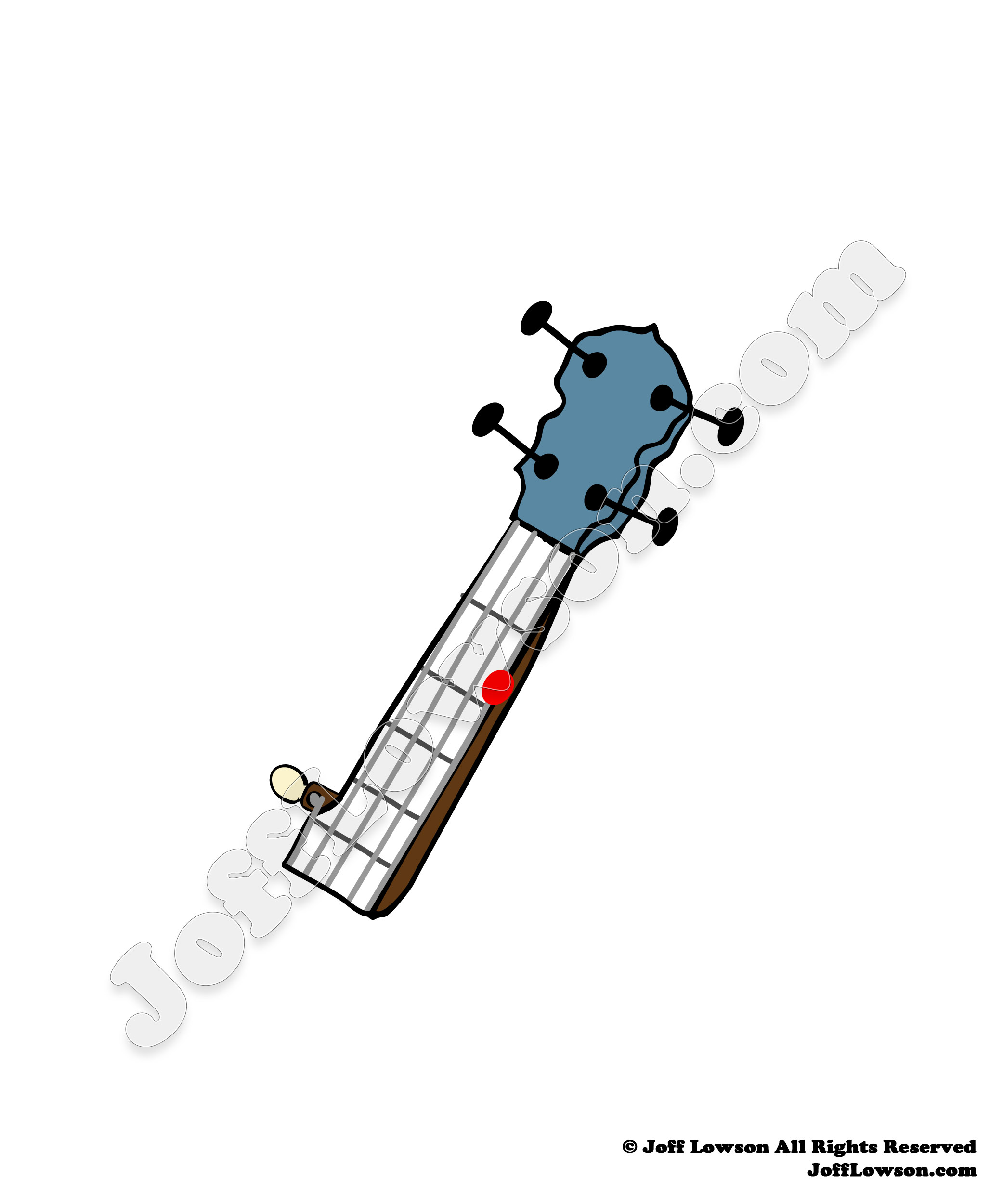 Banjo e note left hand fingering